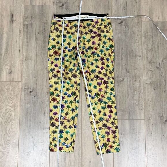 Dorothea Schumacher Women's Size 2 Yellow Capri Psychedelic Palm Trees Pant - Picture 4 of 7